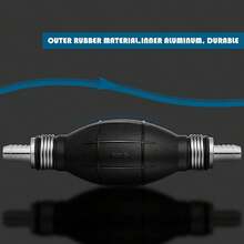 1pc Automobile Hand Oil Pump; Car And Ship Hand Squeeze Ball Made Of Aluminum Alloy; One-Way Hand Pump For Fuel; Rubber One-Way Hand Oil Pump Valve