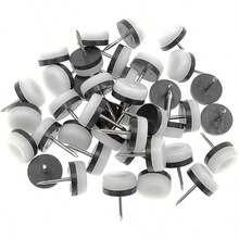 Almohadilla deslizante de nailon para muebles 40 unidades para patas de madera de silla sofá color blanco 28mm White - Blanco de 28 mm - Ver 1