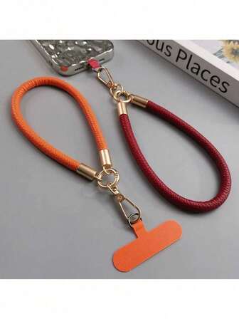 高端真皮手机挂绳腕带 | 多功能挂饰，可挂钥匙、耳机、手机、相机 | 时尚圣诞礼物及会员日配饰 | 耐用且设计精美