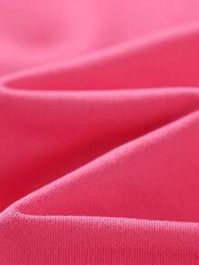 1PC Girls Cool Ripped Bear Print Short Sleeve T - Shirt, Soft Skin - Friendly Fabric, Daily Casual Summer Style - Hot Pink - View 7