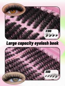 544pcs Waterproof Mink Lash Clusters, 32 Rows Single Cluster Lashes, D Curl Thick Voluminous, 8-16mm Mixed Length, Halloween, Holiday, Christmas Makeup - D - 查看 5