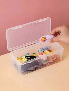 1 pieza/Set Caja de almacenamiento transparente apilable con tapa - a prueba de polvo, a prueba de agua, a prueba de humedad para joyas, ligas para el cabello, calcetines, bandas de goma, cuentas, también adecuada para especias de cocina, útiles escolares, organizador de escritorio de plástico de estilo moderno, multiusos, rectangular, joyero, decoración de habitación, regalo para amigos - Multicolor - Ver 10