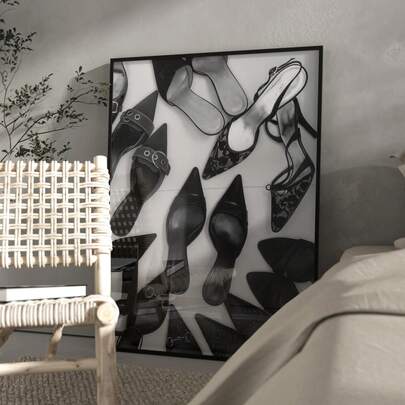 1pc Black And White Vintage Heels Poster Retro High Heels Wall Art Luxury Shoe Print Fashion Home Decor Wall Decor Room Decor Bedroom Decor Living Room Decor Posters For Room Home Decor Living Room House Decor Wall Art Living Room Stylish Stockholm Style Fashion Print Room Decor Aesthetic Artwork