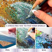 ArtSkills Diamond Painting Kit, Diamond Art On Framed Canvas With Gem Storage Case And Accessory Kit, Forest, 3 Stretched Canvas Panels, 14" X 7" Each,Forest - 森林 - 查看 8