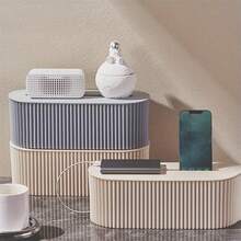 桌面理线盒，大容量电源插座整理器，线缆安全收纳盒，隐藏杂乱线缆，2种颜色可选