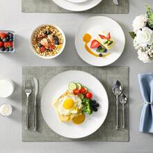 Upscale Bone China Dinnerware Set 12 Pieces Cream-White Plates And Bowls Sets With Gold Rim Dinner Dessert And Cereal Bowls Series JERA - JERAGoldenRim - 查看 5