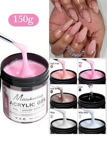 1Jar 150g Poly Gel UV LED Cured Builder Nail Gel Acrylic Crystal Nail Extension Gel For Nails DIY At Home Salon - Multicolor - View 1