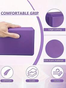 防滑瑜伽砖，斜边设计，EVA泡沫材质，轻便舒适，适用于普拉提、冥想、平衡、拉伸、深度体式、舞蹈、健身、瑜伽等运动，是健身必备配件。