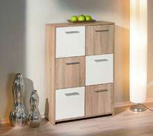 Dmora Dda - Schrank, Weiß 30x77x115 cm, 6 Fächer