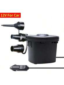 RAF مضخة هواء كهربائية سريعة النفخ والتفريغ لقوارب النفخ والطوافات، ضاغط هواء من البلاستيك الأسود ABS محمول وصغير الحجم