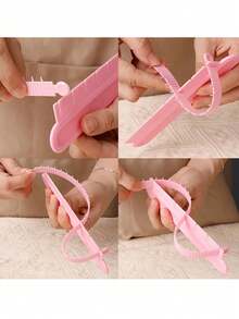 Outil incurvé pour la décoration de gâteaux avec échelle, roulette à volants pour la décoration de la crème, outil de cuisson maison DIY, assistant de décoration d'arche de gâteau, décorateur de bordure en dentelle d'arche, outil de glaçage pour la cuisson, convient pour la cuisine et la boulangerie - Multicolore - Voir 9