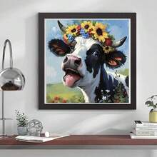 OFRKE Diamond Painting Kits For Adults, 5D Cow And Flower Full Drill Diamond Art, DIY Highland Cow Diamond Art Kit Gem Art For Home Wall Decor 12x16inch,A-Cow - A牛 - 查看 4