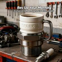 1pc Spark Plug Shaped Mug, Automotive Themed Coffee Cup, Mechanic Boyfriend Gift, Heat-Resistant Men's Mug, Father's Day Christmas Gift, Garage Workshop Decor, Coffee/Water Dual-Use Cup, Car Enthusiast Gift, Unique Coffee Mug, Themed Beverage Container, Durable Cup, Mechanical Presentation, DIY Mechanical, Car Enthusiast