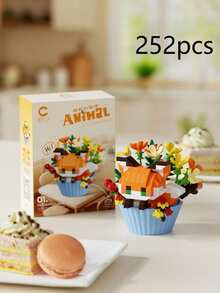 Assorted Realistic Building Block Flowers, Building Block Toys, Building Block Dogs, Building Block Cats, Building Block Rabbits, DIY Assembly, Creative Desktop Decor, Collectible Display Items, Suitable As Holiday And Birthday Gift Ideas For Friends - Animal and Floral Designs - View 20