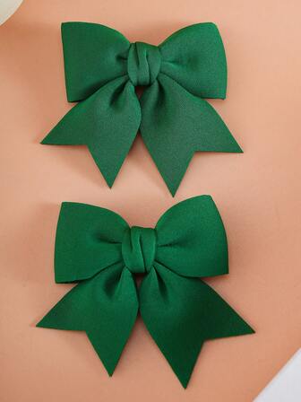 2 piezas Clips para el cabello con lazo fucsia para niñas, de moda y lindos para uso diario o Navidad