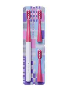 1pc Adult Soft Bristle Toothbrush With 2 Replaceable Brush Heads - Multicolor - View 13