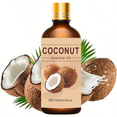 100ml/30ml/10ml Coconut Essential Oil, Moisturizing Coconut Facial Oil, Smooth Skin Fragrance Skin Care Oil, Pure Plant Extract Essential Oil
