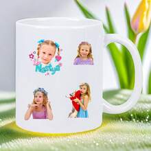 Rona's Nastya TV Show Inspired Ceramic Mug - Double-Sided Nastya Character Print, Paired With Iconic Outfit And Slogan, Cute, Durable White Coffee Mug, Suitable Tea/Cocoa (Hand Wash Only) - Dora Design - 1個 - 查看 2