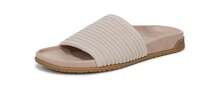 Vionic Womens Evie Knit Slide Sandal - Cream - 棕色 - 查看 2