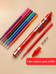 50 piezas Juego de bolígrafos de gel borrables de colores con recambio de tinta, bolígrafos de bola con cabezas de goma perfectos para que los niños escriban, dibujen, como regalo de vacaciones y recompensas diarias - Multicolor - Ver 7