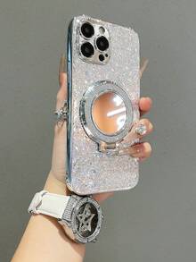 Silver Round Mirror Holder