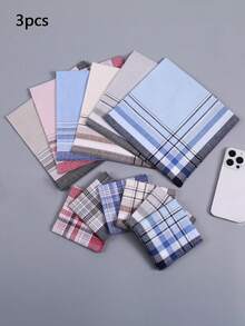 Men's Handkerchiefs 3/6 Packs Soft Handkerchiefs For Men Premium Assorted Men Pocket Square Gents Hankies, Gifts For Men