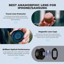 - Lente anamrfica dorada de 1.33x compatible con de 17 mm, lente cinematogrfica para smartphone con gran aspecto, brillo dorado rico y aspecto de pelcula mejorado - inicial - Ver 5