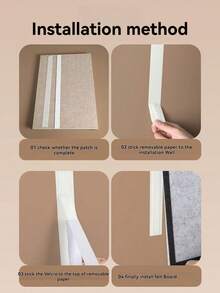 1pc Felt Board Wall Sticker, Bedroom Decor Photo Wall Background, Self-Adhesive Felt Wall Panel For Office, Home, Classroom, Felt Bulletin Board, Reusable Fabric Photo Display & Message Board, Home Decor, Suitable For Christmas, Halloween, Valentine's Day, New Year Anniversary Romantic Decoration - Multicolor - View 8