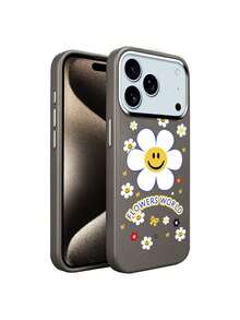 Leather Phone Case For IPhone 17 Pro Max And 17 Air With All-Around Protection, Smiling Sunflower Design, Made Of High-Quality PU+PC Material - Light Grey - View 14