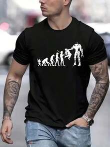 Summer BestsellersMen'S Black Short-Sleeve T-Shirt, Bold Urban Tee, 'they Not Like Us' In Red, White, Yellow, Rebel Streetwear, Soft Cotton, Unisex Fit, Edgy Style, Concerts, Casual Outings, Visible Tattoos, Round Neck, Hot Selling Top Tee, Summer New Arrival T-Shirt Sarcastic Quote Shirt Men Cowboy Western Style T-Shirt Spooky Pumpkin Shirt Men Vintage T Shirts Men Plain T Shirts Mensupple - 黑色 10 - 查看 1