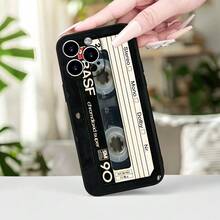 Minimalist Retro Cassette Nostalgic Music Essential Print Full Cover Black Phone 17 Pro/11/12/13/14/15/15 Pro/15 Plus/15 Pro/X/XS/XR/11 Pro/12 Pro/13 Pro/14 Pro/12/13/11 Pro/12 Pro/13 Pro/14 Pro/14 Plus/6/6s/6 Plus//8/16 Pro/16 Plus/16 Pro A54/A14/A12/A13/A15/A32/A33/A24/A52S/S20/S21/S22/S23/S24/S23 Plus/S24 Ultra/S25/A15/A33/A23 Android Mobile Cases, Daily Commute Must-Have, Compatible, - 款式1(1pc) - 查看 4