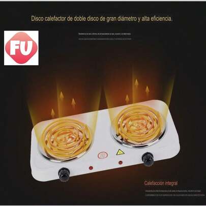 Estufa eléctrica de doble cabezal para uso doméstico (colores aleatorios)