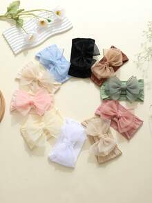 5pcs Multi-Color Baby Headbands, Soft & Elastic, Breathable, Suitable For All Seasons, Perfect Gift, Ideal For Photo Shoots - Multicolor - View 4