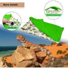 Bearded Dragon Bed Reptile Sleeping Bag With Pillow And Blanket Small Pet Warm Hide Habitat For Hamsters Lizards Bearded Dragon (Green),29569806 - Mint Green - View 5