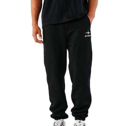  Calça masculina Project X Paris Polaris na cor preta. Confeccionada em algodão e poliéster, com corte clássico e cintura elástica com cordão ajustável. Possui bolsos laterais e punhos elásticos. Ideal para um look casual e confortável.