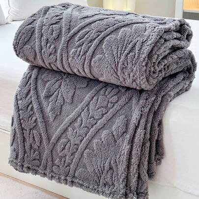 1 pièce Couverture en fausse fourrure de style bohème européen jacquard épaissie, douce et chaude, à double usage comme literie ou châle, convient pour le salon, la chambre, le dortoir, le bureau, la voiture, les voyages, les pique-niques, les fêtes, toutes les saisons