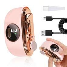 1个可充电便携式手持多功能指甲钳，智能电动指甲钳，带防夹、抛光、照明功能，彩盒包装，圣诞节和情人节的绝佳礼物之选 - 彩色 - 查看 2