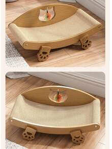 Almohadilla y cama para rascar de gato tejida de sisal, anti-arañazos, sin desorden, protector de sofá, zona de descanso para gatos, juguete para mascotas pequeñas - Multicolor - Ver 9