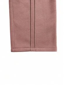 Men's Casual Solid Color Drawstring Waist Sports Pants, All Season - Pink - View 8