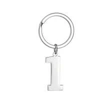 1 móc khóa số Ả Rập bằng thép không gỉ, thích hợp làm phụ kiện trang trí túi xách, móc chìa khóa xe hơi, món quà Giáng sinh hoàn hảo cho gia đình và bạn bè. - Bạc loại A - Xem 15