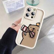 1 Pack Slim-Fit & New Year-Themed Shockproof Artistic Silicone Phone Compatible With IPhone17/16/15/14/13/12/11/Plus/Pro/AirCase 16e 13Pro 14+ 15Pro 14 16 Pro 15 Plus 11 13 12 TPU Soft 16+ Cartoon Animal Cute Capybara. Accessories. Gifts, New Year Celebrations, Holiday Parties, Winter Bohemian Looks, Daily Commute & Matching With Core, Artistic Fashion Styles To Elevate Your Festive Tech Accessory Game Dual Holiday Seasons - Multicolor - View 10