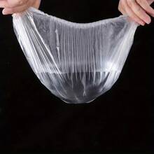 100 Pieces Of Transparent Plastic Fresh-Keeping Bags, Disposable Fruit And Food Covers, And Kitchen Accessories, Suitable For Daily Household Use In Preserving Leftover Fruits, Vegetables, And Fruits - 透明色 - 查看 8