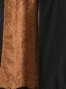 男童休闲纯色拉链长袖抓绒外套，秋冬款