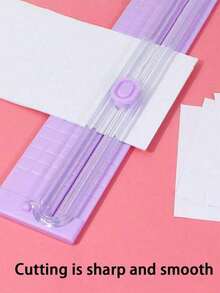 1pc Multifunctional A4 Double-Sided Paper Cutter, Portable Office Hand-Held Paper Trimmer, Photo Cutting Machine, Stainless Steel Cutting Head, Suitable For School & Office Supplies - Multicolor - View 3