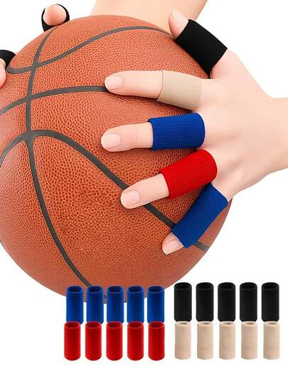 Finger Sleeves Protectors, Sport Finger Sleeves , Highly Elastic And Breathable, Soft And Comfortable, Suitable For Outdoor Sports Such As Basketball, Sports Festivals, Volleyball, Table Tennis, Fitness, Christmas, Etc.