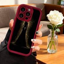 Cubierta de telefono con borde negro diseño de figura dorada con cruz estilizada para uso diario y ocasiones especiales - Café integral - Ver 5