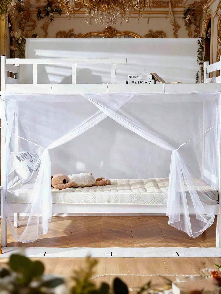 1 pieza Mosquitera vintage, alta densidad para dormitorio, cama individual, litera, dormitorio, uso al aire libre, mosquitera anti-insectos - Multicolor - Ver 1