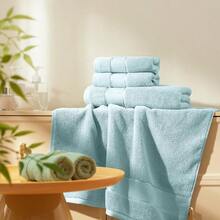 Bath Towels Set 6 Piece 100 Turkish Cotton Highly Absorbent And Soft Towels For Bathroom 2 Bath Towels 2 Hand Towels 2 Washcloths In Light Blue Perfect For Home Bathroom Use Ideal For Quick Drying And Everyday Comfort - Lightblue - 查看 5