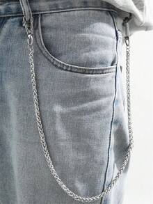 1pc Fashionable Punk Style Minimalist Stainless Steel Pant Chain, Suitable For Daily Wear, Men's Fashion Accessory - Multicolor - View 7