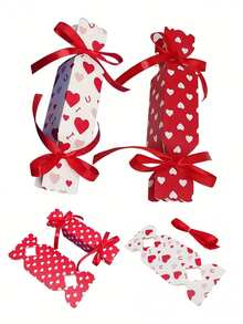 20pcs Heart-Shaped Paper Candy Boxes, Romantic Packaging For Candies, Chocolates, Cookies - Suitable For Party Favors, Birthday Decorations, Wedding & Valentine's Day Gifts, Home Decor, Scene Arrangement - Multicolor - View 1